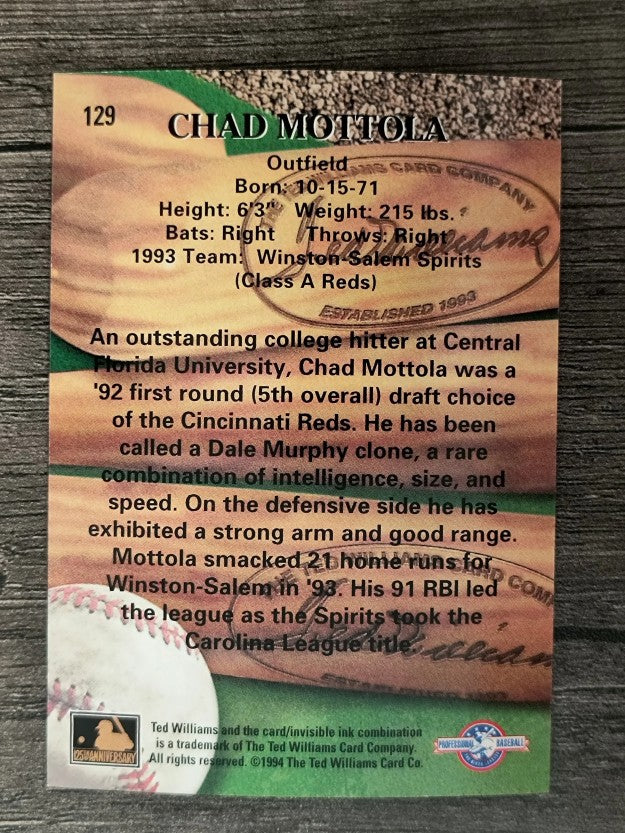1994 Ted Williams #129 Chad Mottola