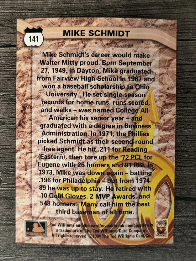 1994 Ted Williams #141 Mike Schmidt