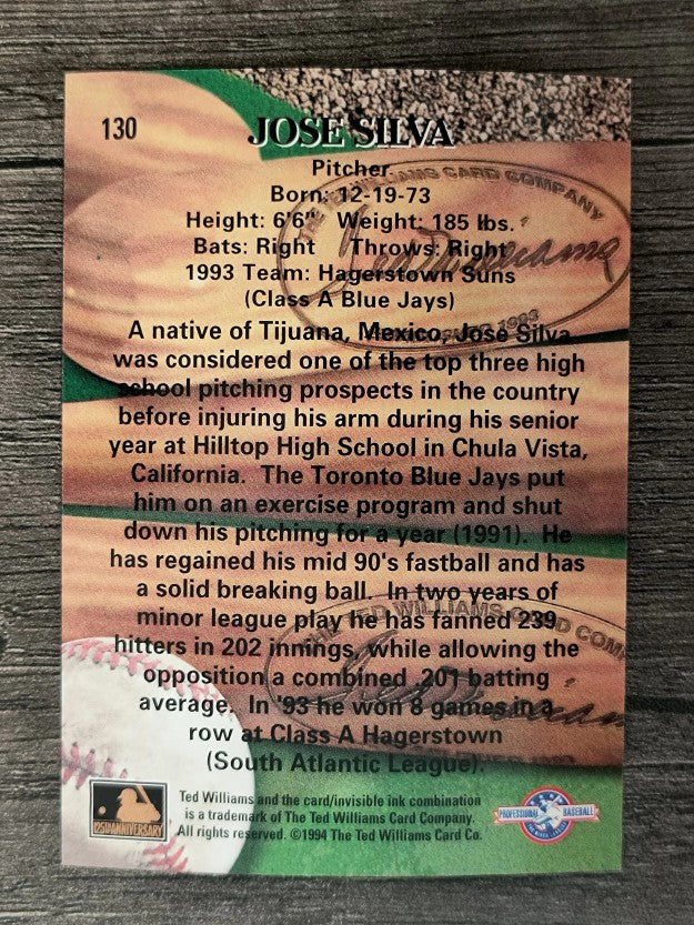 1994 Ted Williams #130 Jose Silva