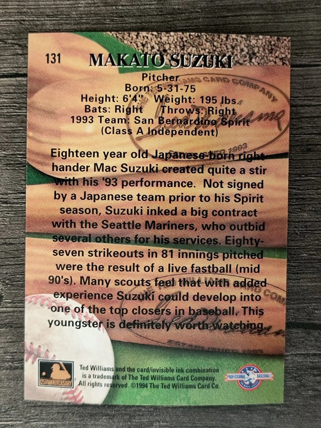 1994 Ted Williams #131 Mac Suzuki