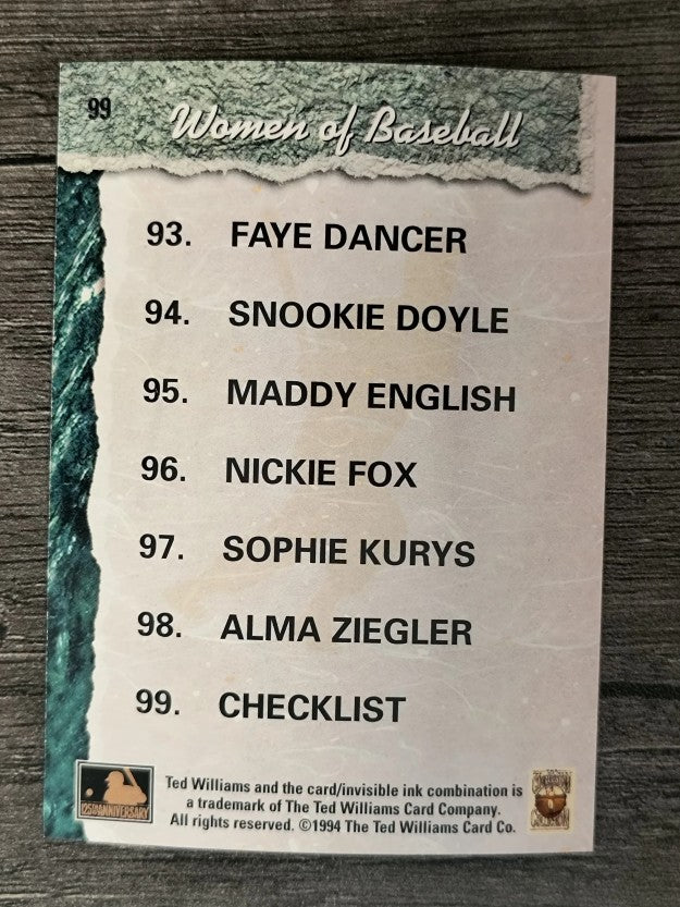 1994 Ted Williams #99 Checklist