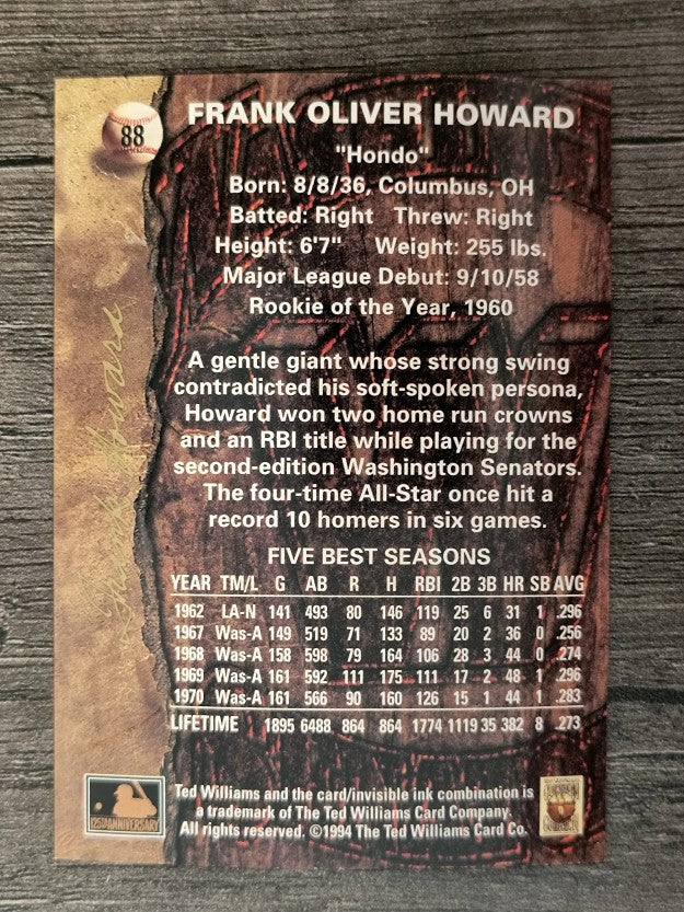 1994 Ted Williams #88 Frank Howard