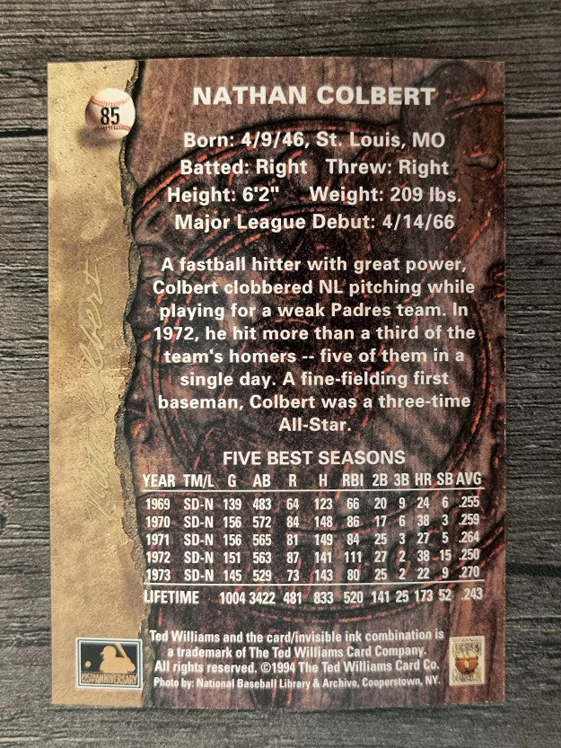 1994 Ted Williams #85 Nate Colbert