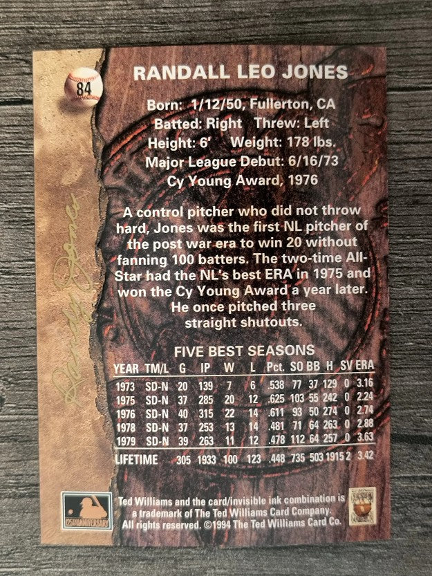 1994 Ted Williams #84 Randy Jones