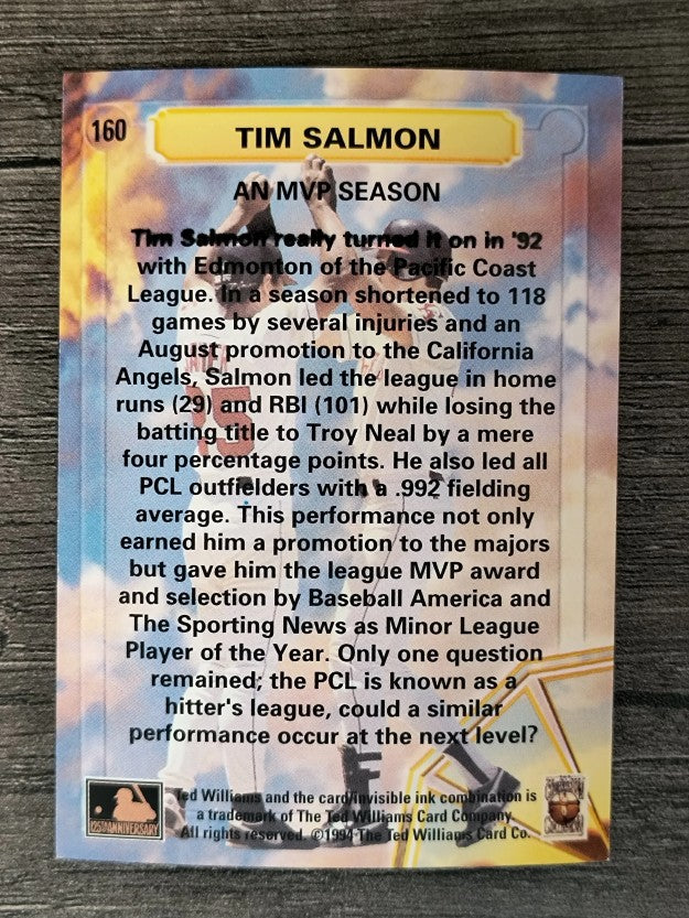 1994 Ted Williams #160 Tim Salmon/An MVP Season