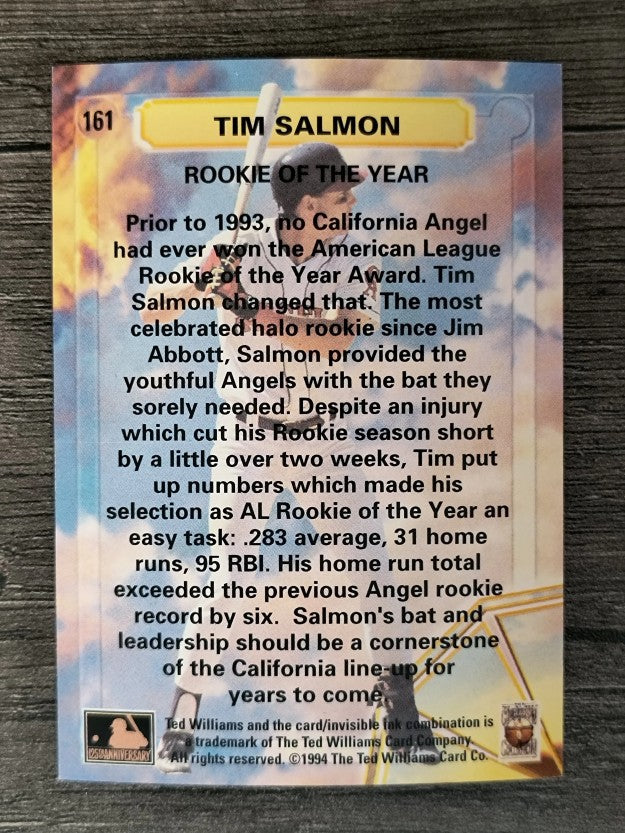 1994 Ted Williams #161 Tim Salmon/Rookie of the Year