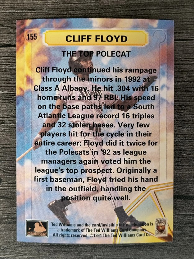 1994 Ted Williams #155 Cliff Floyd/The Top Polecat