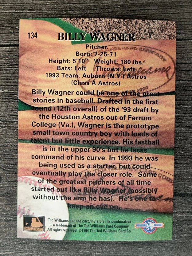 1994 Ted Williams #134 Billy Wagner
