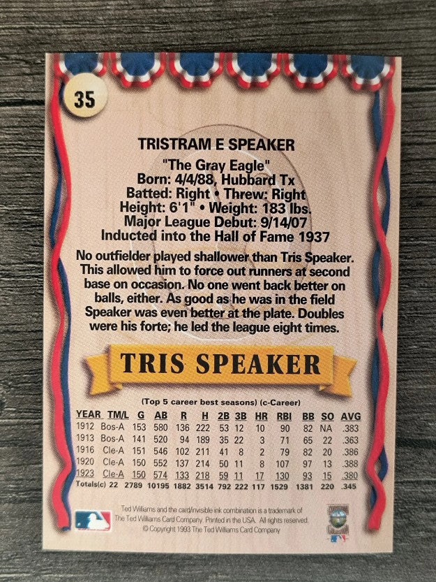 1993 Ted Williams #35 Tris Speaker