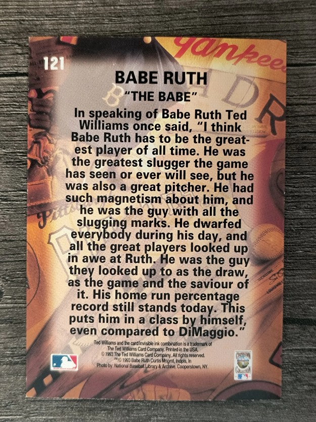 1993 Ted Williams #121 Babe Ruth