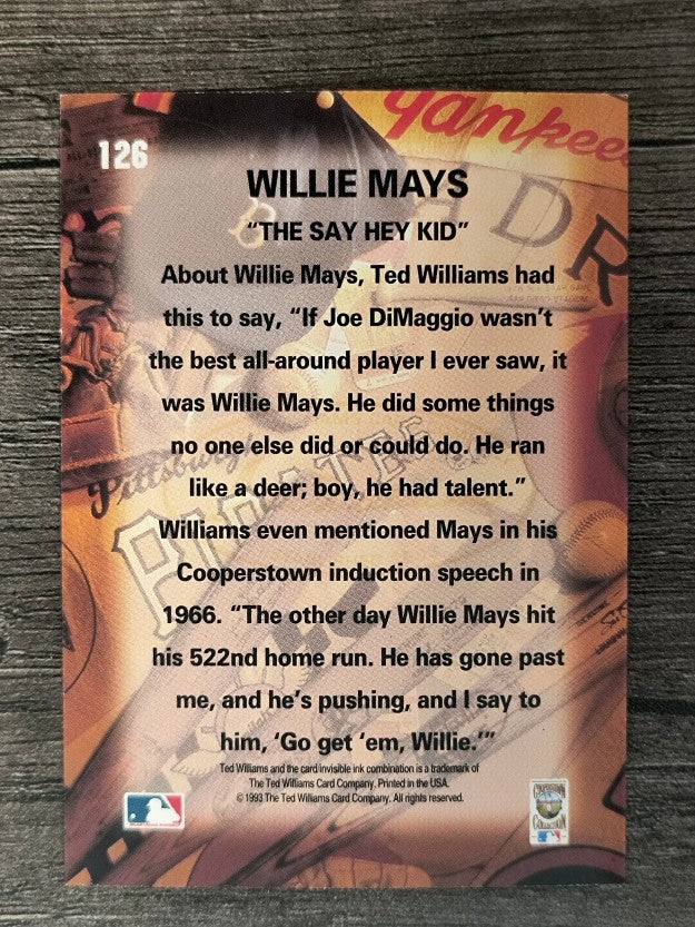 1993 Ted Williams #126 Willie Mays