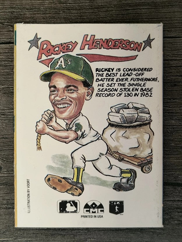 1990 Collect-A-Books #8 Rickey Henderson