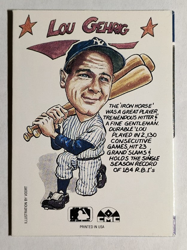 1990 Collect-A-Books #34 Lou Gehrig