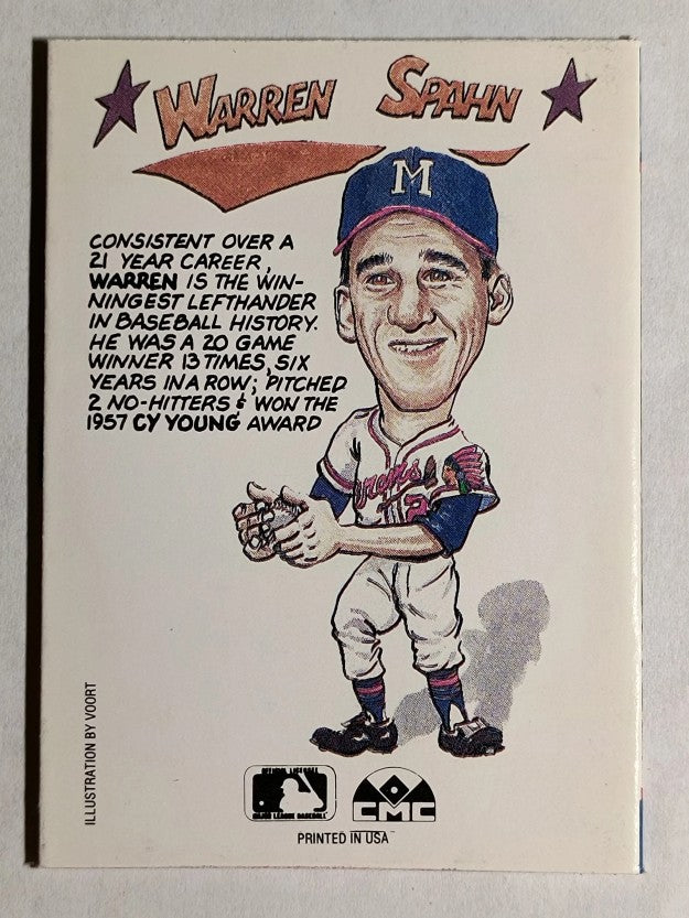 1990 Collect-A-Books #24 Warren Spahn