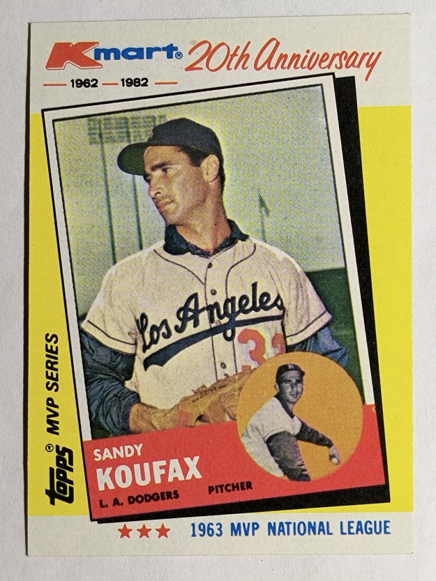 1982 K-Mart #4 Sandy Koufax: 63NL