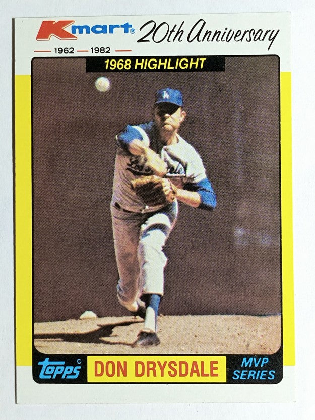 1982 K-Mart #42 Don Drysdale '68 HL