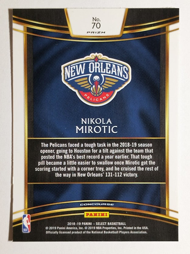 2018-19 Select Prizms Tri Color #70 Nikola Mirotic