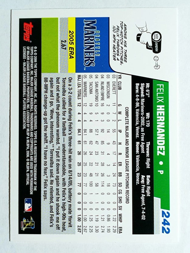 2006 Topps #242 Felix Hernandez
