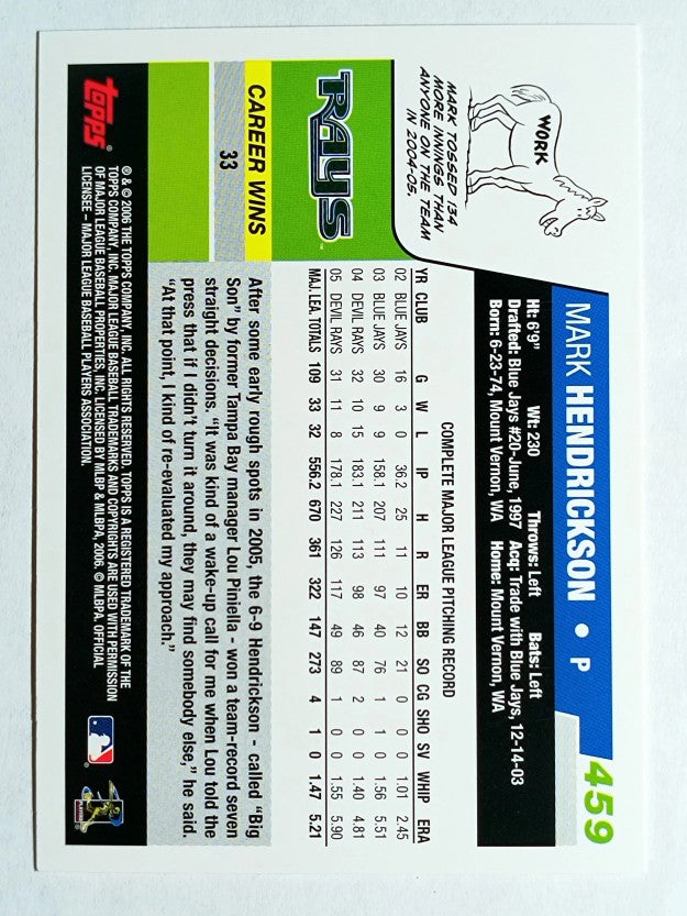 2006 Topps #459 Mark Hendrickson