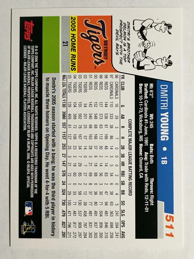 2006 Topps #511 Dmitri Young