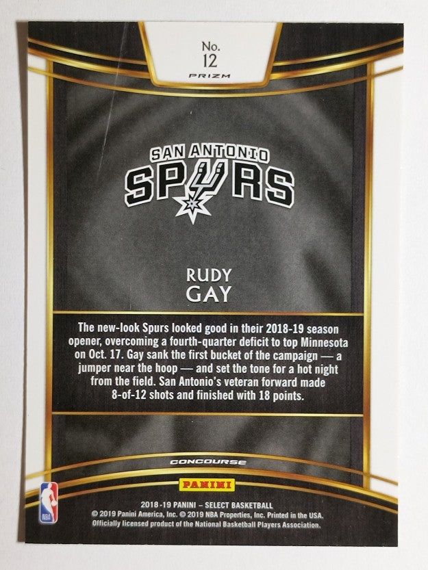 2018-19 Select Prizms Tri Color #12 Rudy Gay