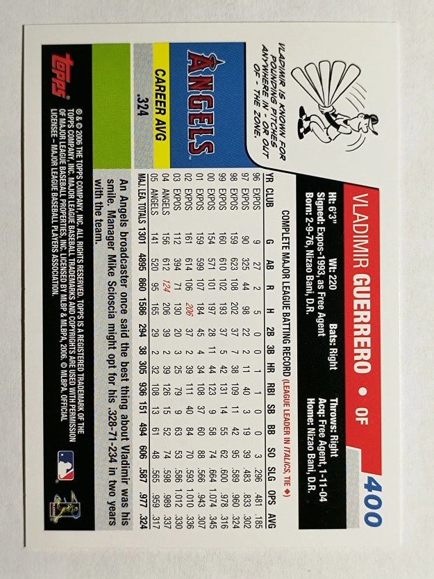 2006 Topps #400 Vladimir Guerrero