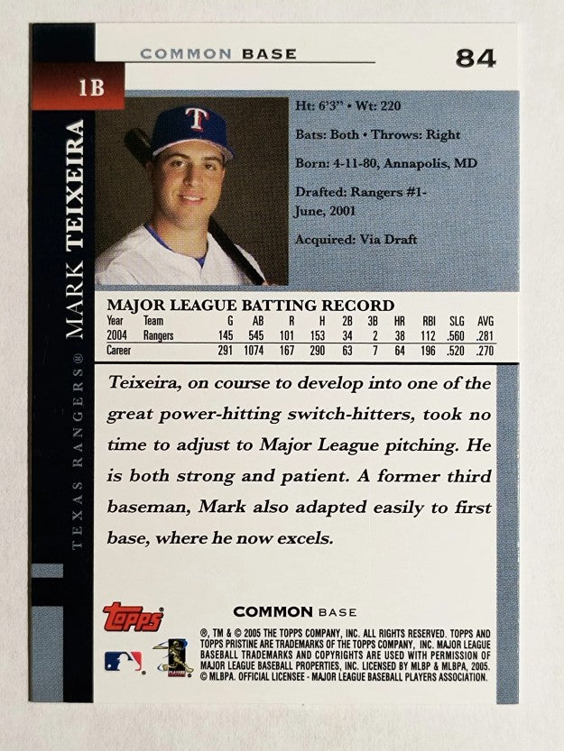 2005 Topps Pristine #84 Mark Teixeira