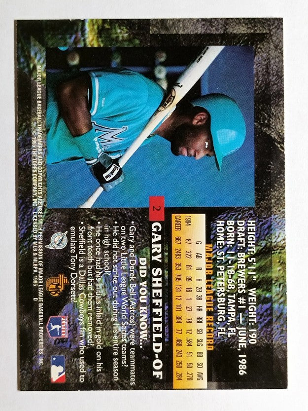 1995 Topps Embossed #2 Gary Sheffield