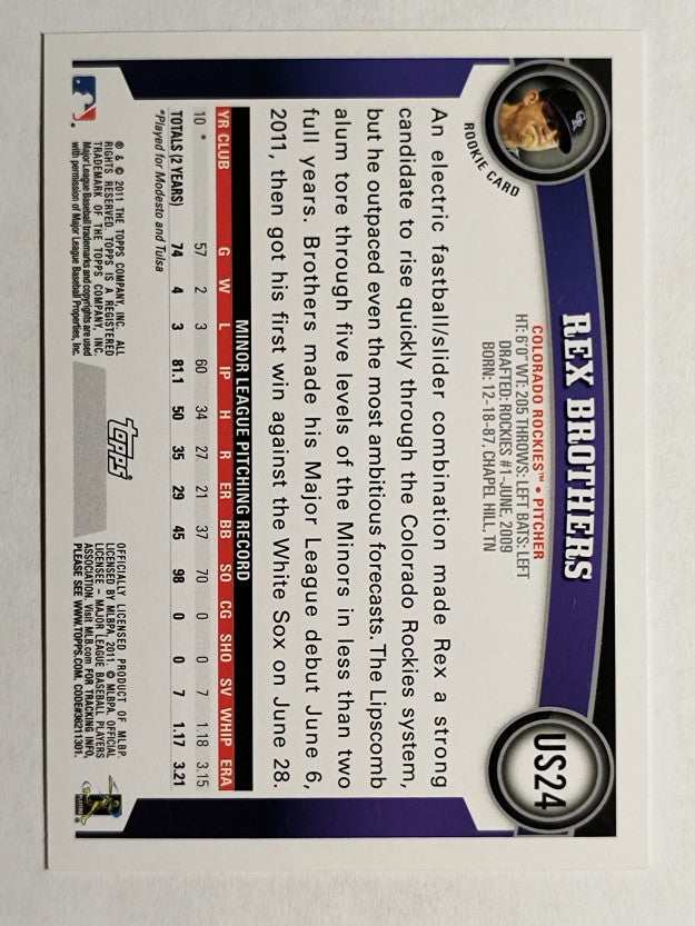 2011 Topps Update #US24 Rex Brothers RC