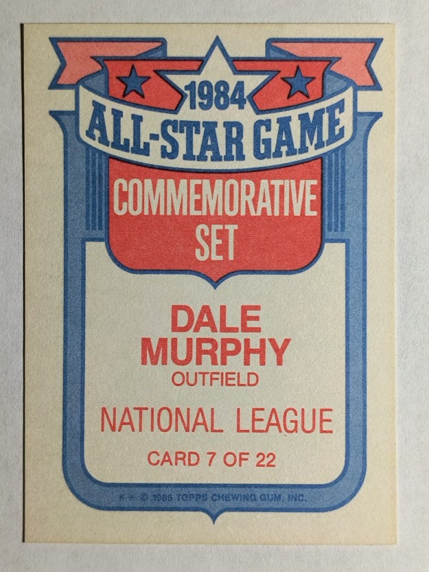 1985 Topps Glossy All-Stars #7 Dale Murphy