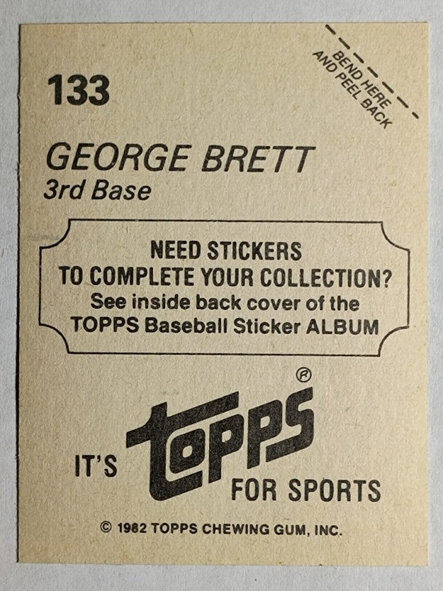 1982 Topps Stickers #133 George Brett FOIL