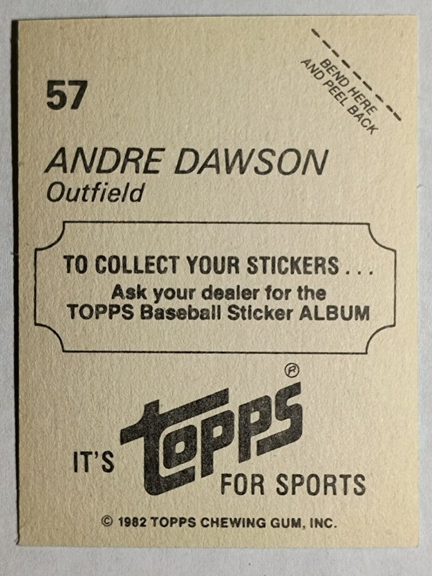 1982 Topps Stickers #57 Andre Dawson