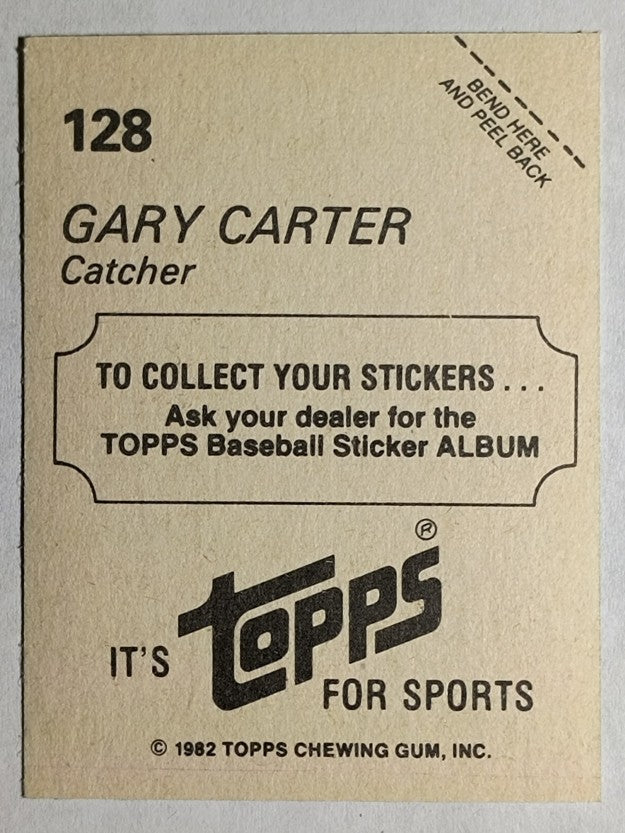 1982 Topps Stickers #128 Gary Carter FOIL