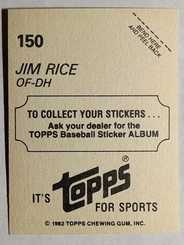1982 Topps Stickers #150 Jim Rice