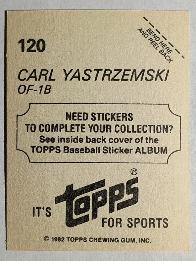 1982 Topps Stickers #120 Carl Yastrzemski HL