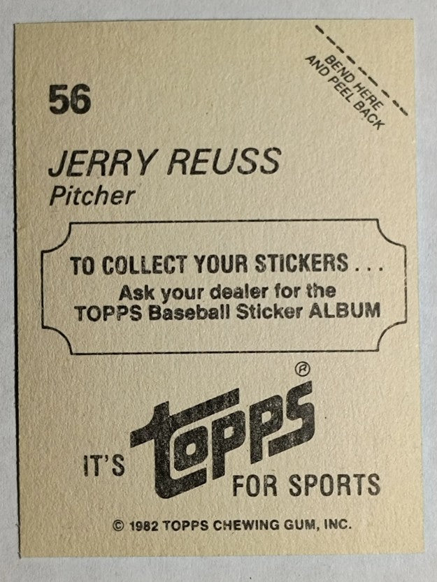 1982 Topps Stickers #56 Jerry Reuss