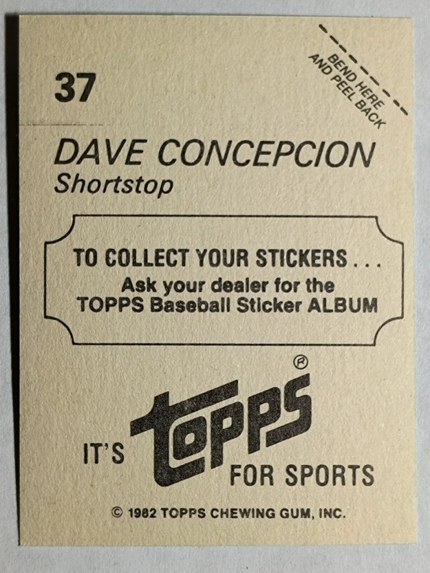 1982 Topps Stickers #37 Dave Concepcion
