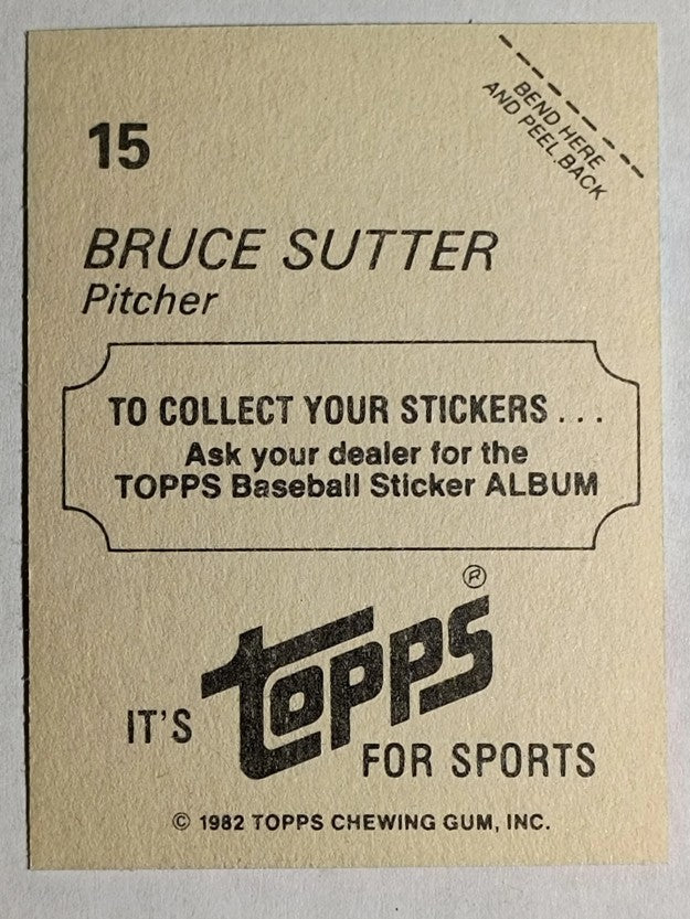 1982 Topps Stickers #15 Bruce Sutter LL