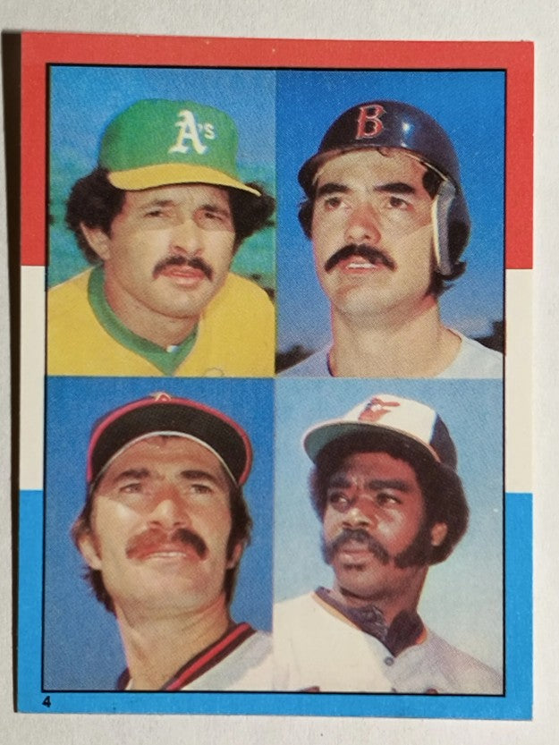 1982 Topps Stickers #4 AL HR:Tony Armas/Bobby Grich/Dwight Evans/Eddie