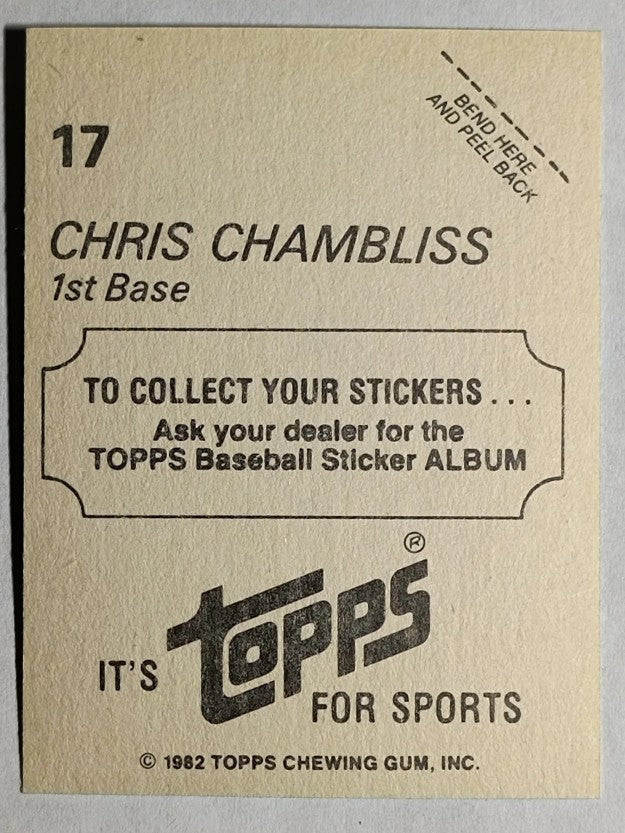 1982 Topps Stickers #17 Chris Chambliss