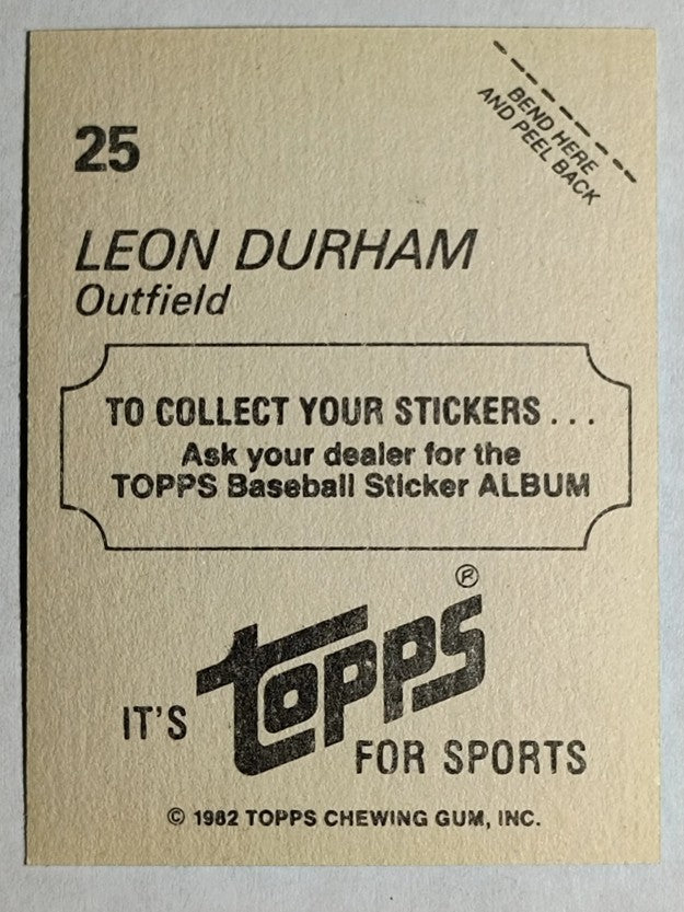 1982 Topps Stickers #25 Leon Durham