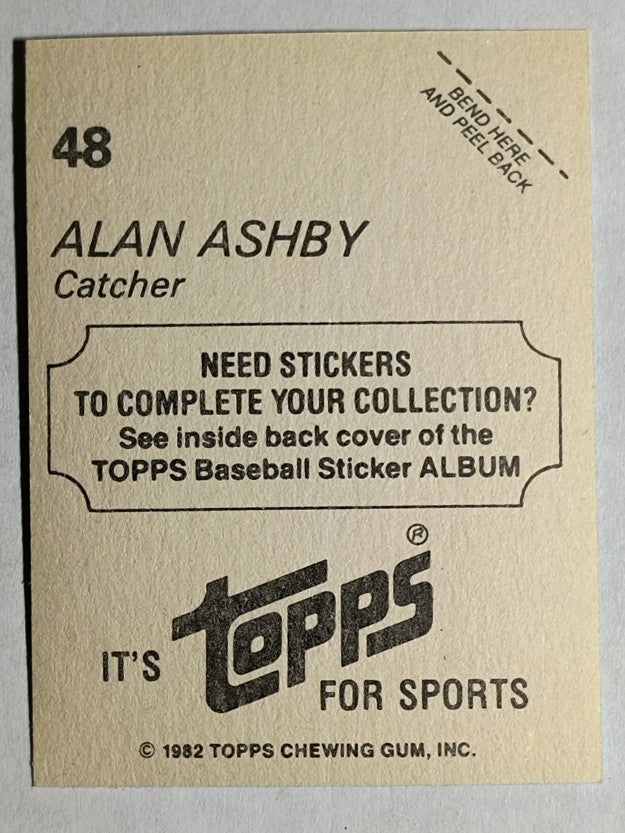 1982 Topps Stickers #48 Alan Ashby