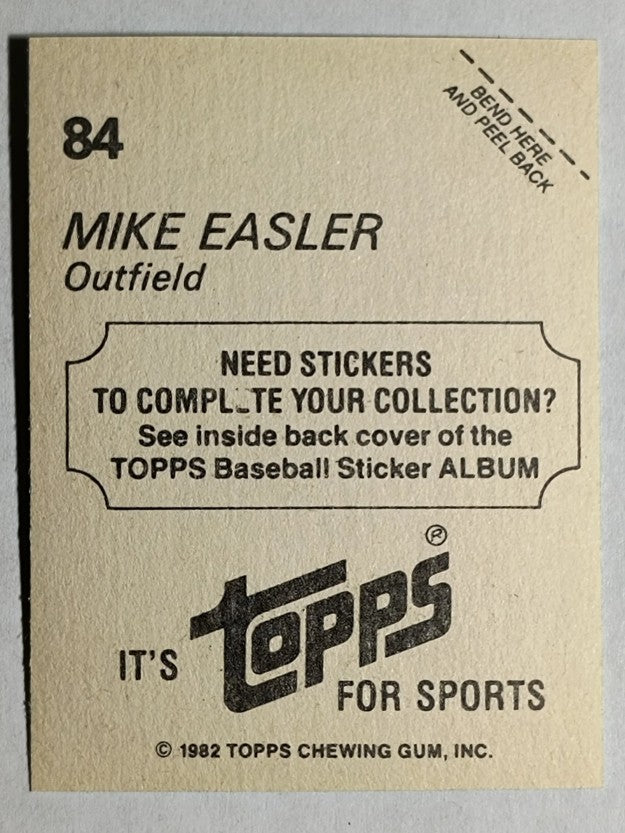 1982 Topps Stickers #84 Mike Easler
