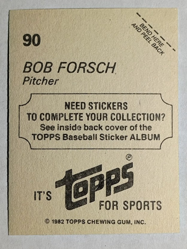 1982 Topps Stickers #90 Bob Forsch