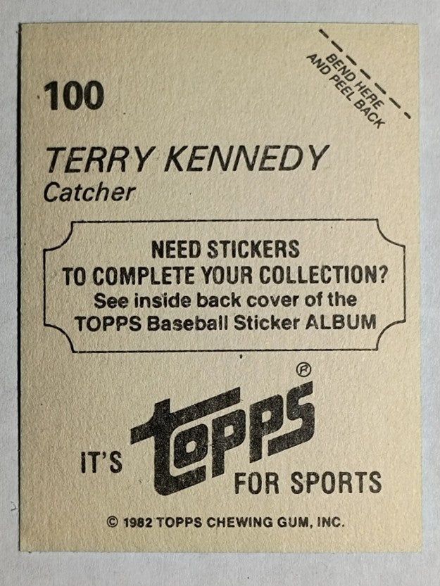 1982 Topps Stickers #100 Terry Kennedy