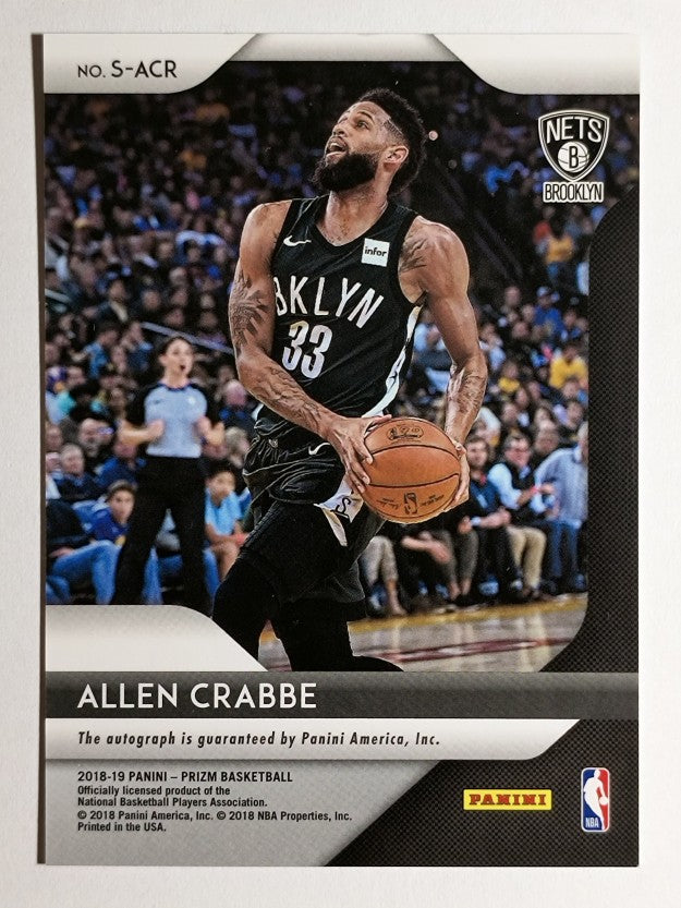 2018-19 Panini Prizm Signatures #9 Allen Crabbe