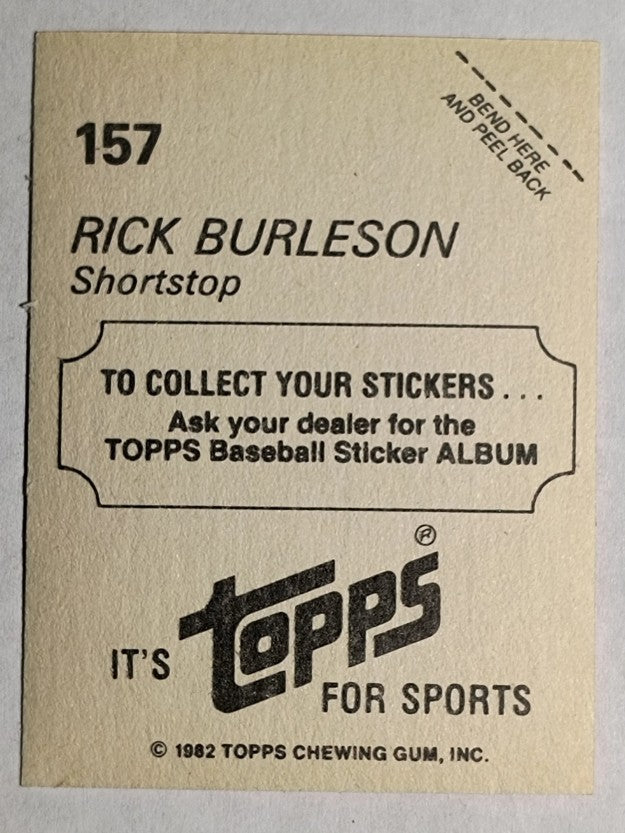 1982 Topps Stickers #157 Rick Burleson