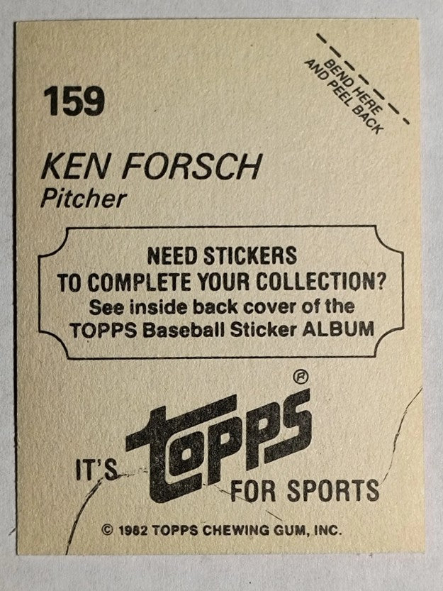 1982 Topps Stickers #159 Ken Forsch