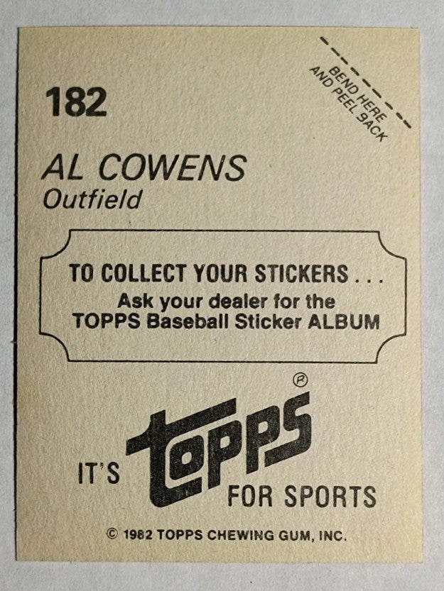 1982 Topps Stickers #182 Al Cowens
