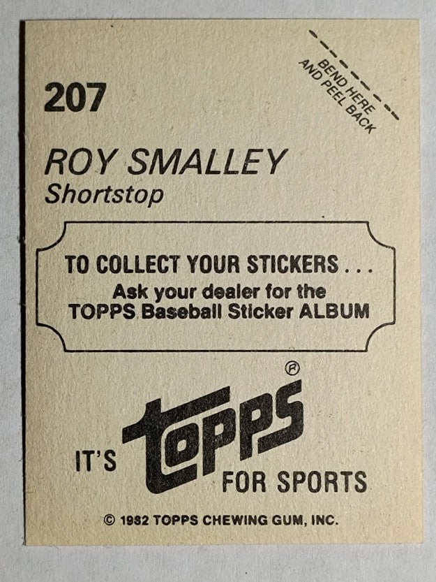 1982 Topps Stickers #207 Roy Smalley